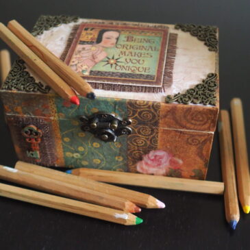 Caja de madera Vintage