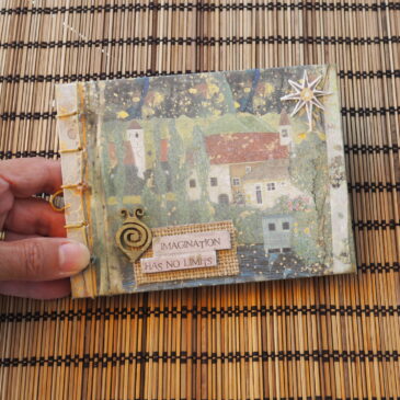 Cuaderno de dibujo cosido a mano
